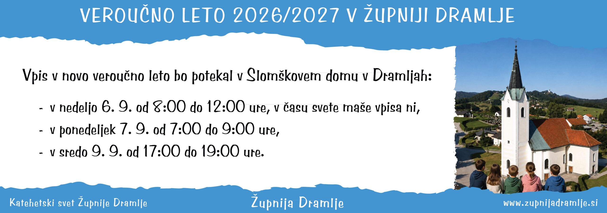 Tedenska oznanila in vse pomembne informacije za farane